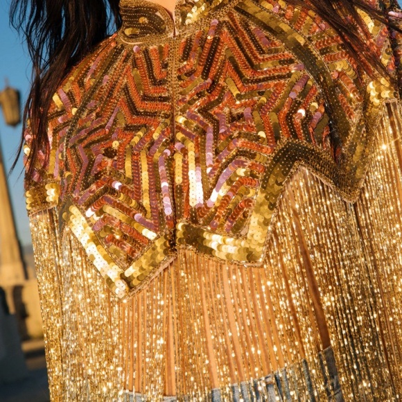Nasty Gal Jackets & Blazers - Nasty Gal Beaded Cape